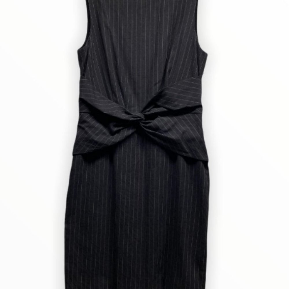 Gray Striped Wool Dress 10